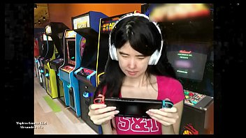 Topless Asian Gamer Girl