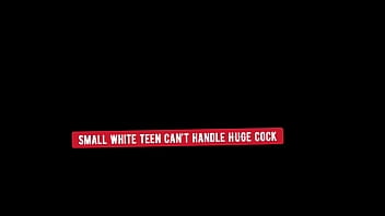 Small white teen fucks and sucks HUGE dick