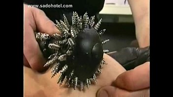 Chubby slave gets her tits pussy and ass rolled over with spikes bdsm