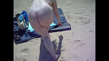 nudist gets filmed on beach