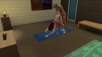 Old pervert fucks his 's wife and doing Yoga NTR