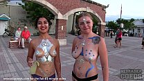 beautiful street flashers fantasy fest and wet t contest at cowboy bills